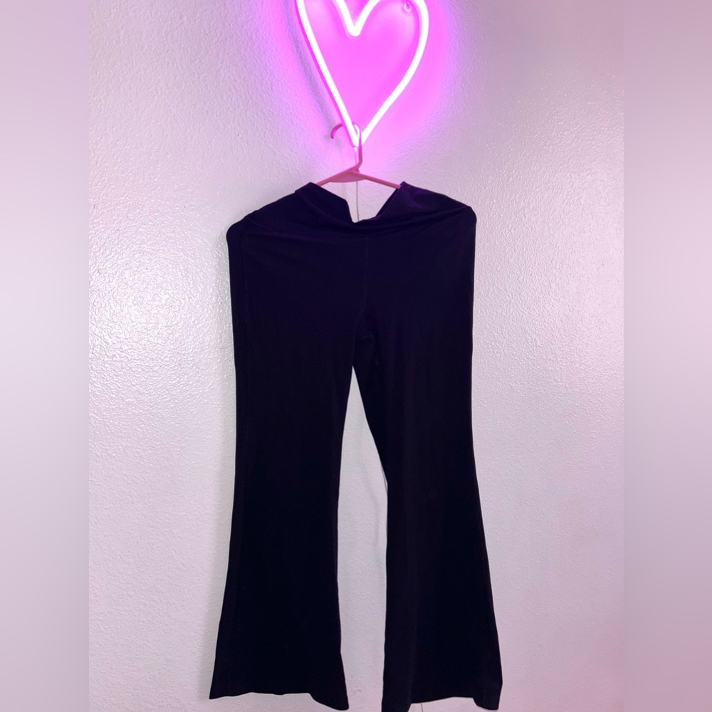 Black wide leg leggings
